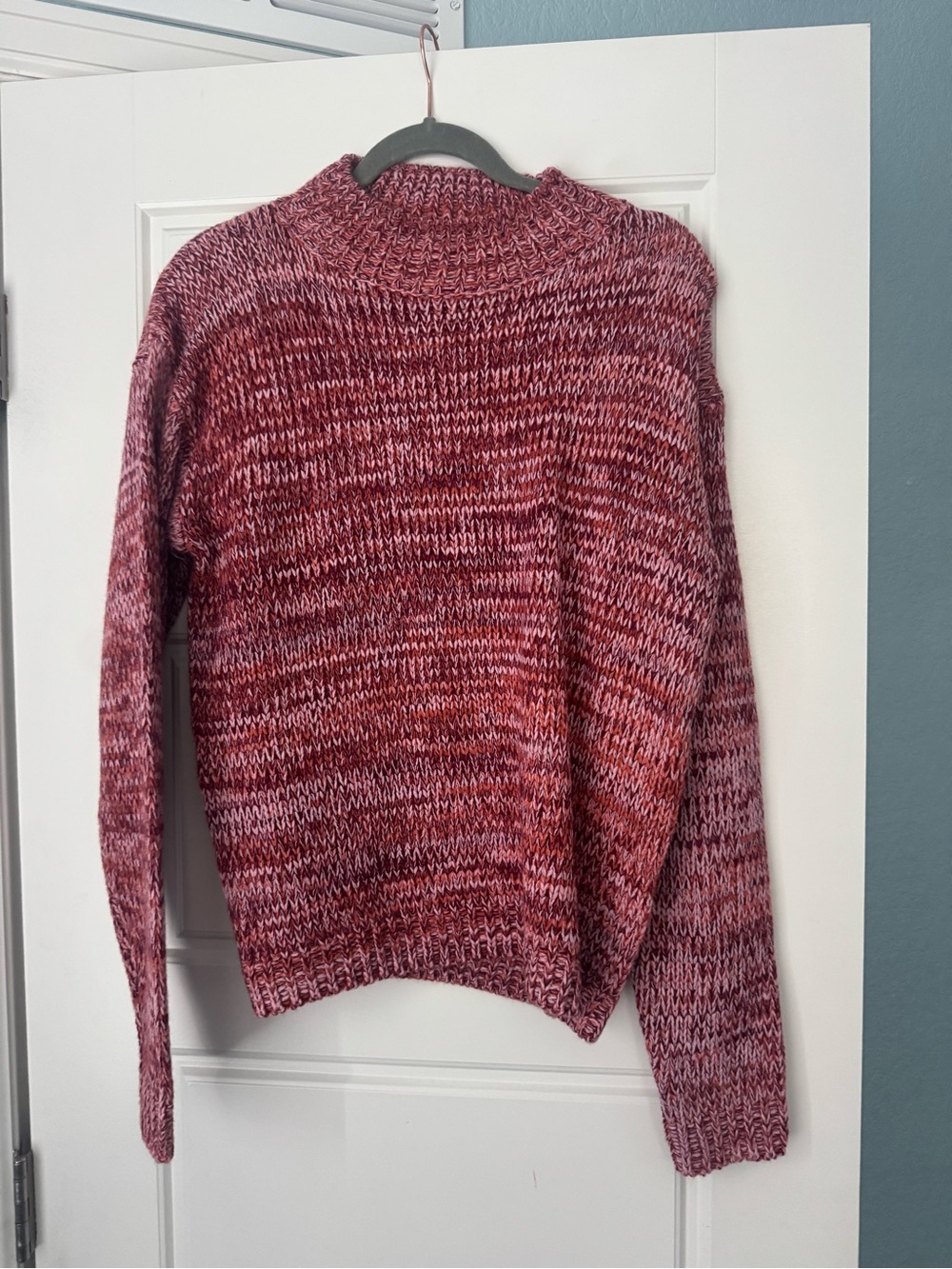 TALULAH Women's Marled Red Crewneck Sweater - Size Large